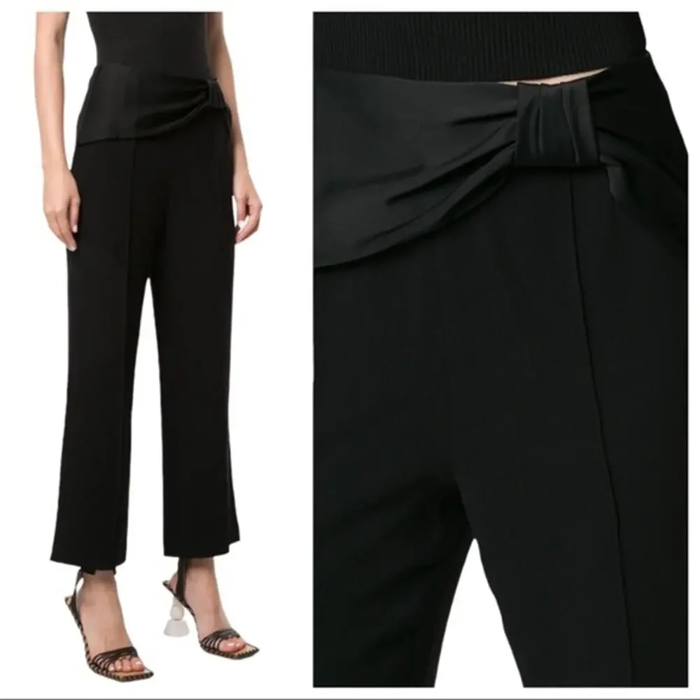Jonathan Simkhai Sonia Bow Embellished Flare Pants 6 NWOT